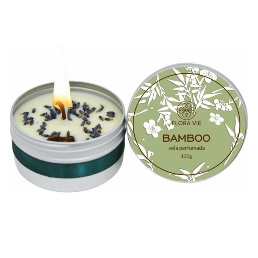 Vela Perfumada Bamboo 100g - Flora Vie