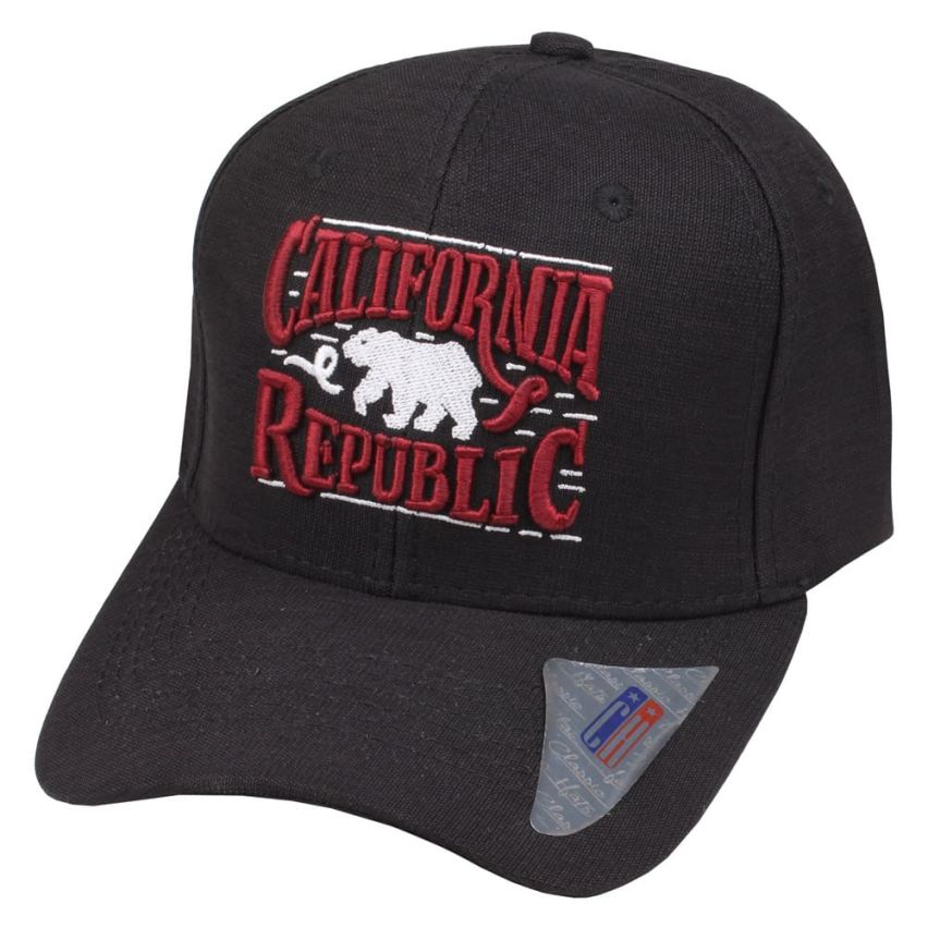 Boné Aba Curva Classic Hats Twill Califórnia Republic Preto