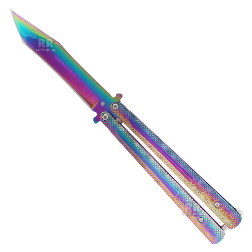 Canivete Butterfly em Aço Inox Afiado Sword