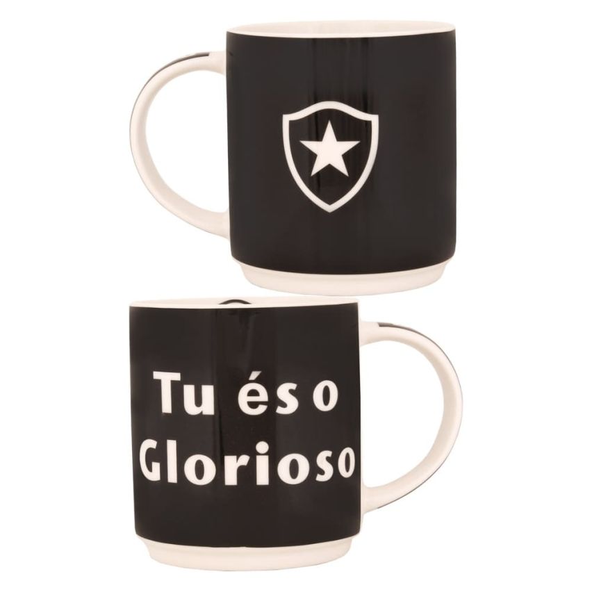 Conjunto com 2 Canecas do Botafogo em Porcelana