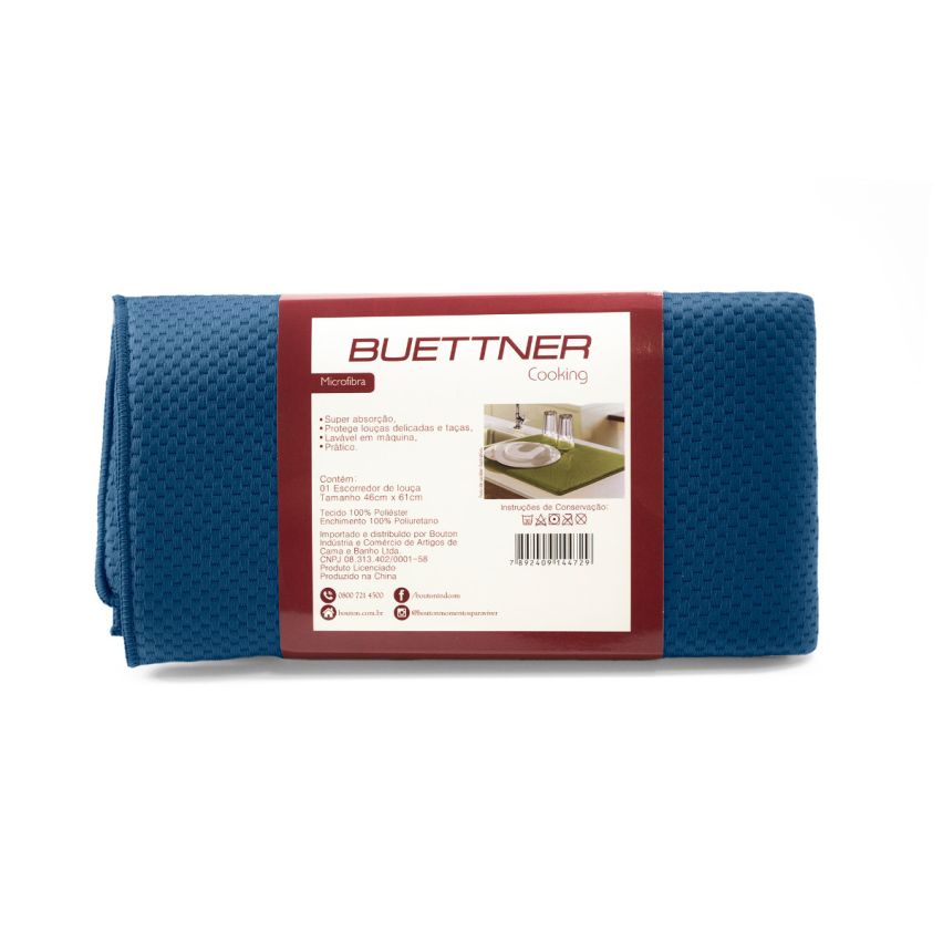 Escorredor para Louças em Microfibra Azul 46 x 61cm - Buettner